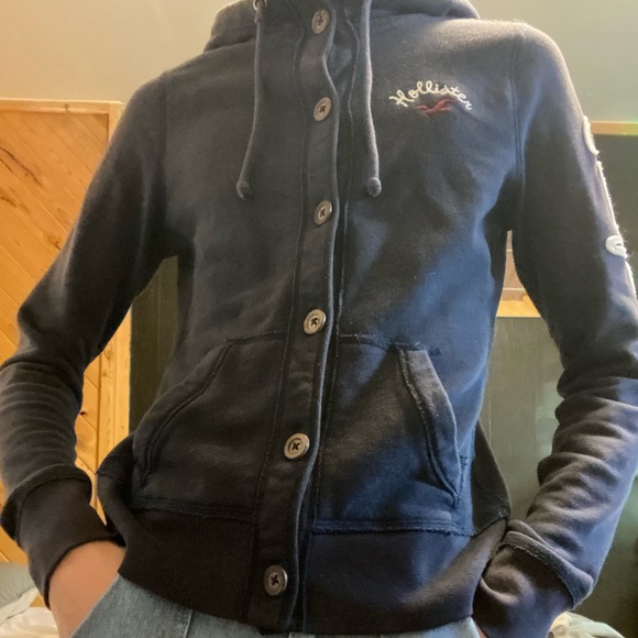 Vintage Hollister woman’s small button-up hooded cardigan! - Picture 4 of 4